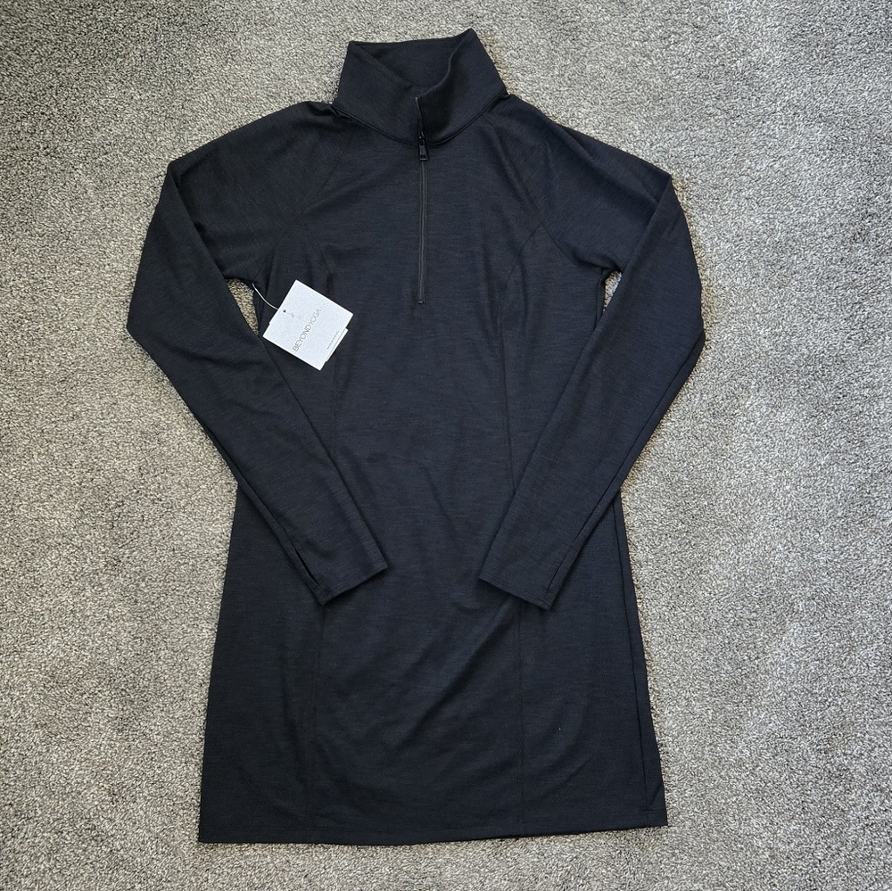 Beyond Yoga Heather Rib Westside Long-Sleeve Dress NEW size medium